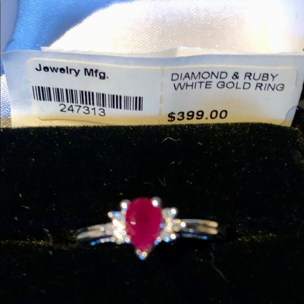 Genuine Ruby and Genuine Diamond Ring